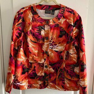 Additions by Chicos ?VTG Y2K Shacket Shirt Jacket Plus Size 3 Bold Print